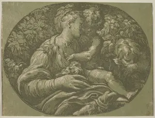The Virgin with the Rose, by Antonio da Trento, ink, 1529