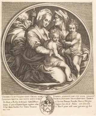 The Holy Family, by Jacques Callot, ink, 1613