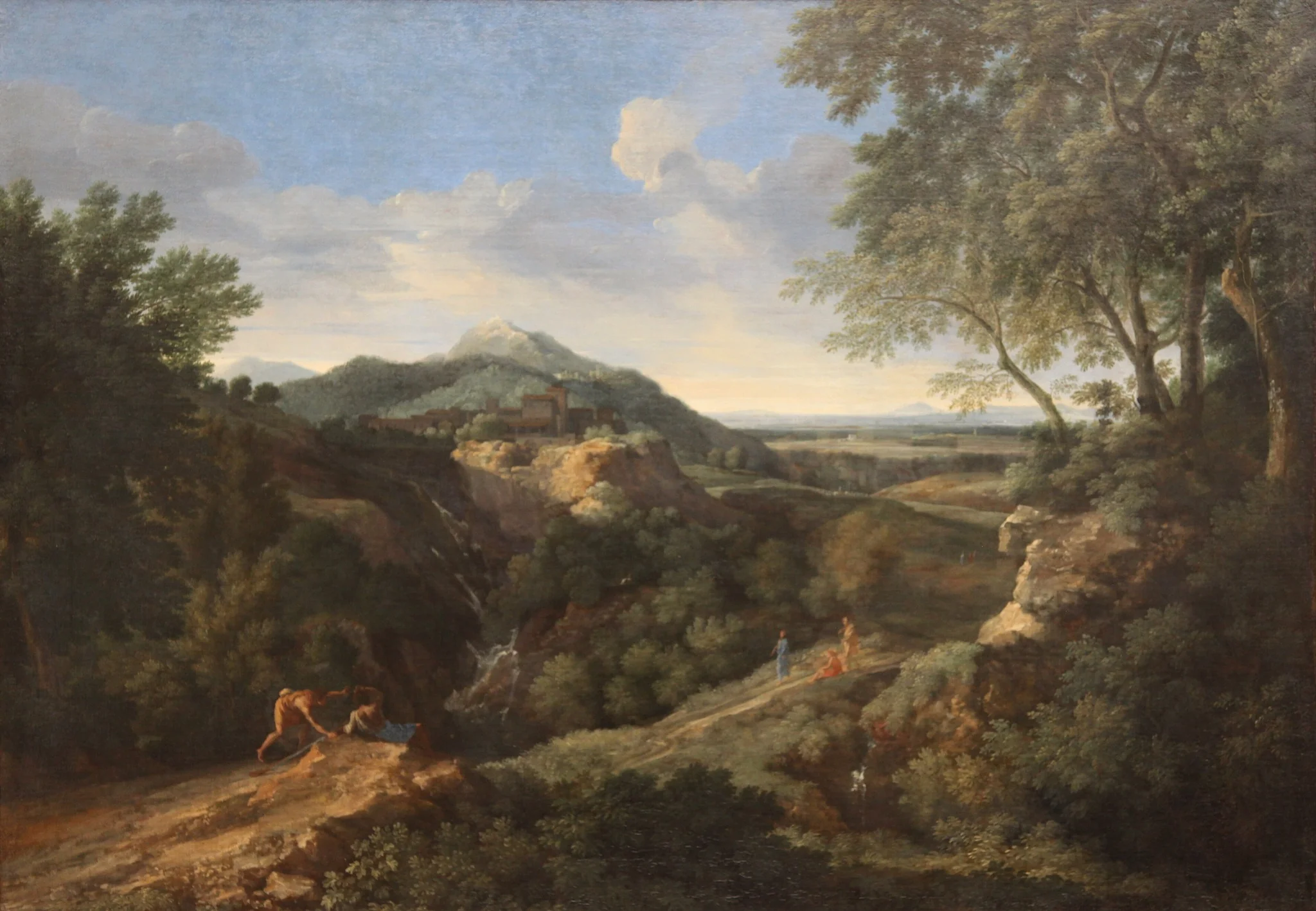 Mountainous Roman landscape, detail