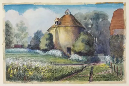 Dove House, Hurley, by Philip Hussey, watercolor