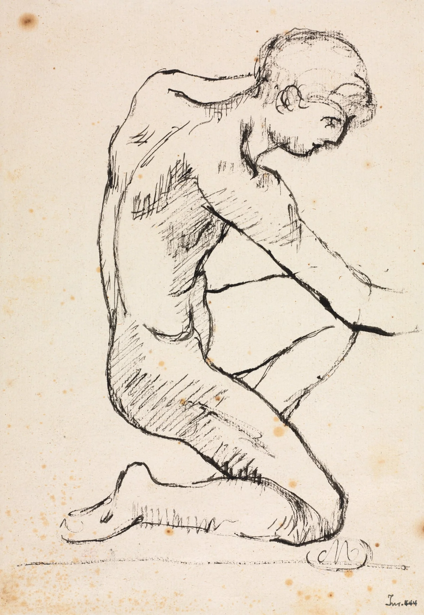 Study of a Male Nude, detail