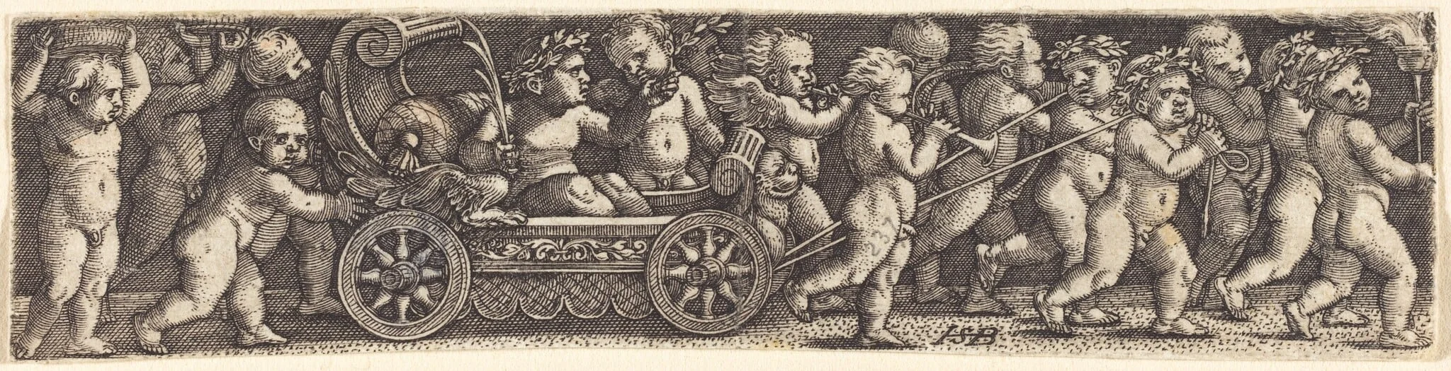 Triumphal Procession of Putti, detail