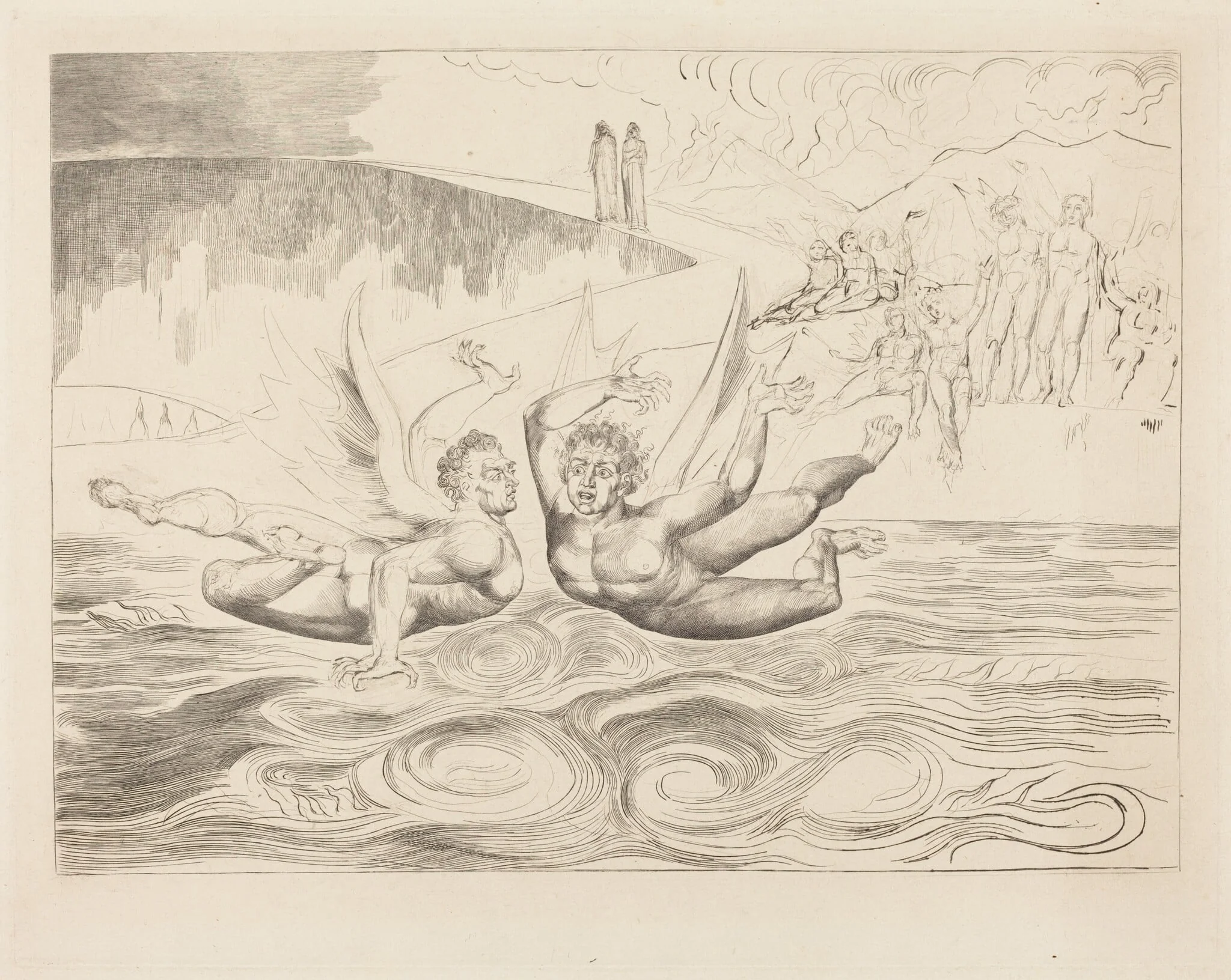 The Circle of the Corrupt Officials; the Devils Mauling Each Other, detail