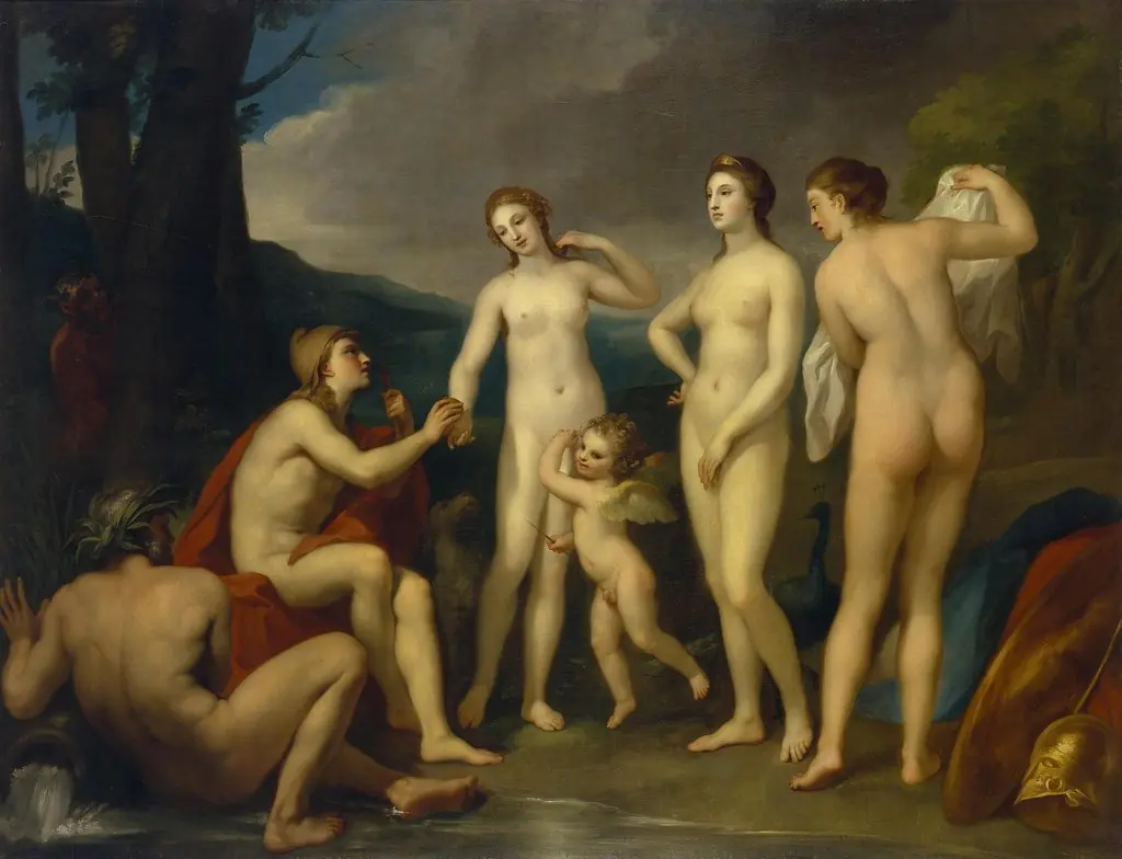 Judgement of Paris, by Anton Raphael Mengs, oil, 1757