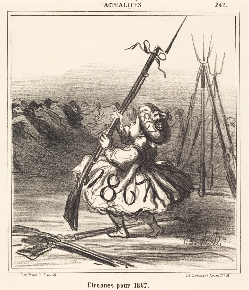 Étrennes pour 1867, by Honoré Daumier, ink, 1866