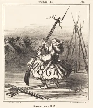 Étrennes pour 1867, by Honoré Daumier, ink, 1866