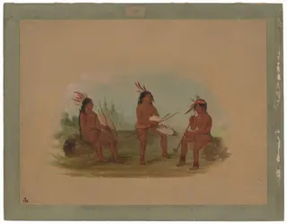 Three Young Chinook Men, by George Catlin, oil, 1862