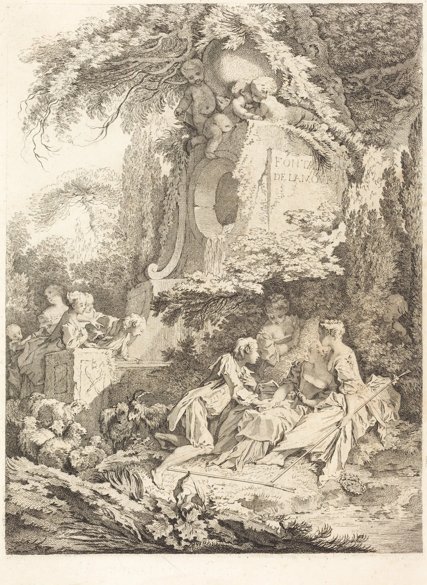 La Fontaine de l'Amour, detail