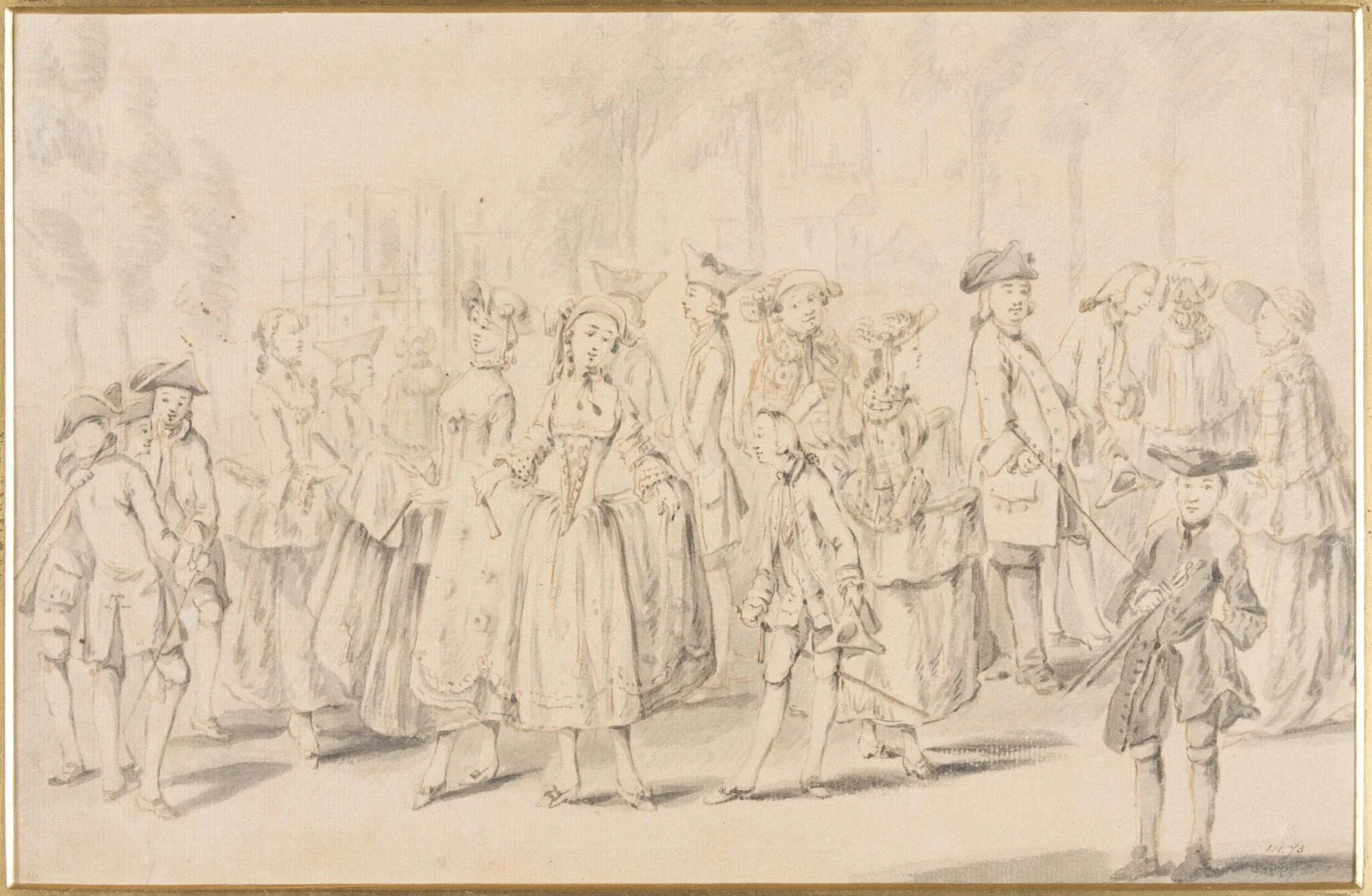 Promenaders in St. James' Park, detail