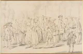 Promenaders in St. James' Park, by John Collett, 1750