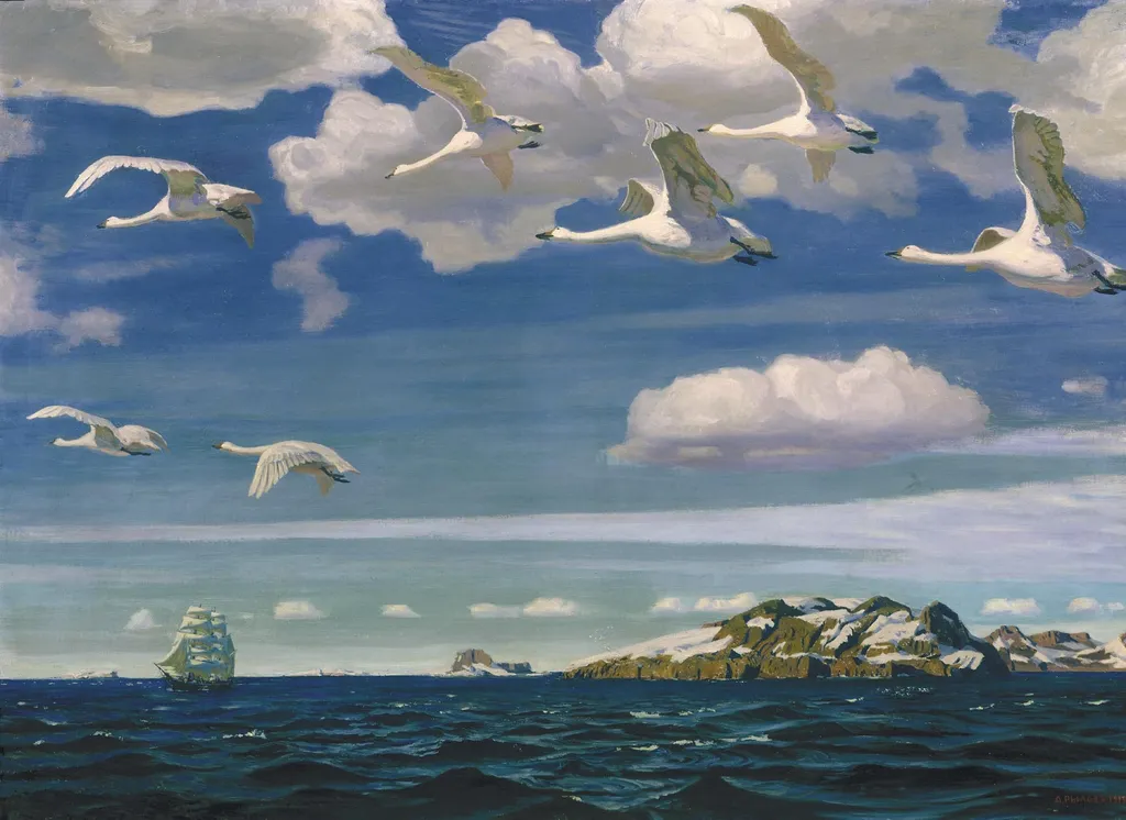 In High Azure, by Arkady Rylov, oil, 1918