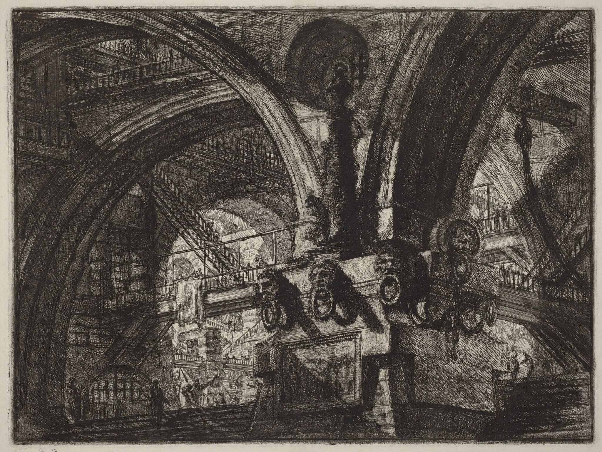 The Pier with a Lamp, detail