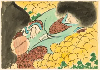 Flowers of a Hundred Worlds (Momoyogusa): Chrysanthemum Boy (Kikujidō), by Kamisaka Sekka, 1909