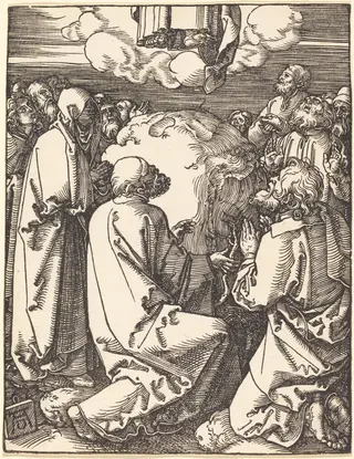 The Ascension, by Albrecht Dürer, ink, 1510