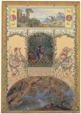 Des Pfarrers Tochter von Taubenhein (The Parson's Daughter from Taubenhain), by Eugen Napoleon Neureuther, ink, 1839