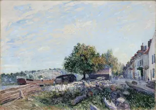 Saint Mammès, Morning, by Alfred Sisley, oil, 1892