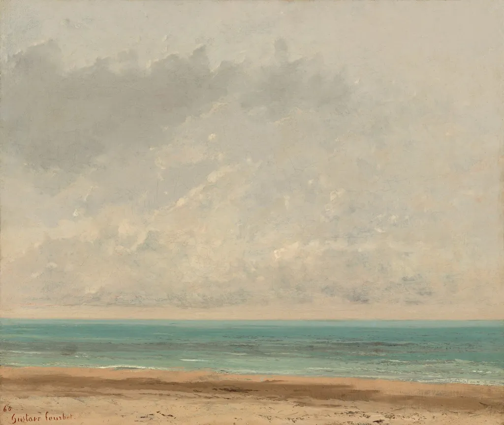 Calm Sea, by Gustave Courbet, oil, 1866