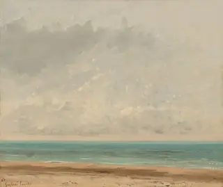Calm Sea, by Gustave Courbet, oil, 1866