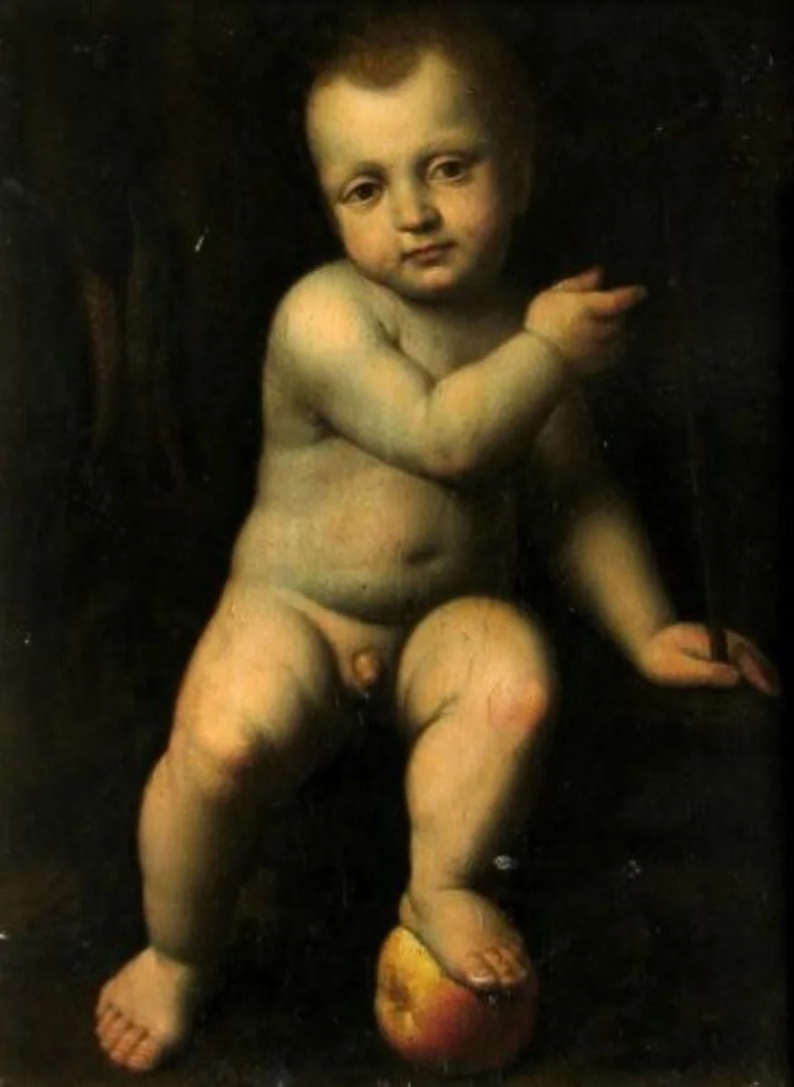 Salvator mundi (în registrul inventar: Micul Isus), detail