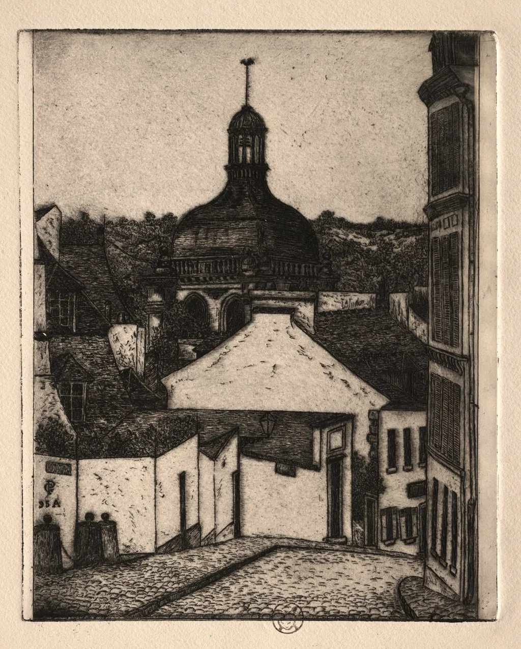 Six Etchings: Notre Dame Street, Pontoise, by Paul Gachet, 1895