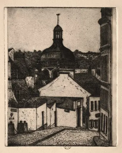 Six Etchings: Notre Dame Street, Pontoise, by Paul Gachet, 1895
