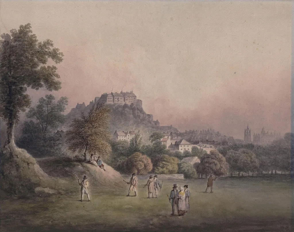 Edinburgh from Bruntsfield Links, by Francis Nicholson, watercolor, 1750