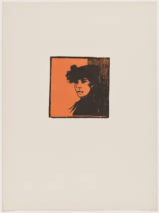 Tête de femme (Head of a Woman), by Henri-Charles Guérard, ink, 1895