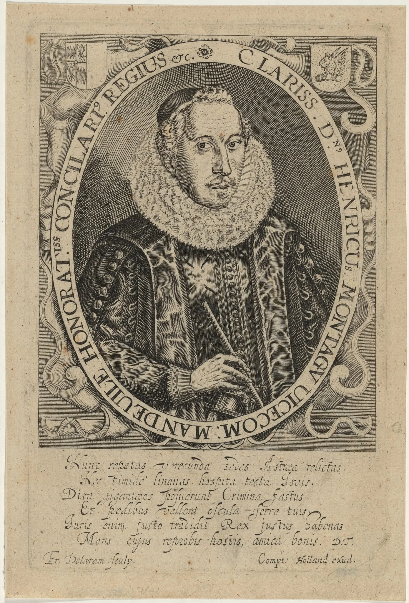 Henricus Montagu (Henry Montague, First Earl of Manchester), detail