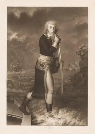 Desaix, by Pierre-Charles Coqueret, ink, 1798