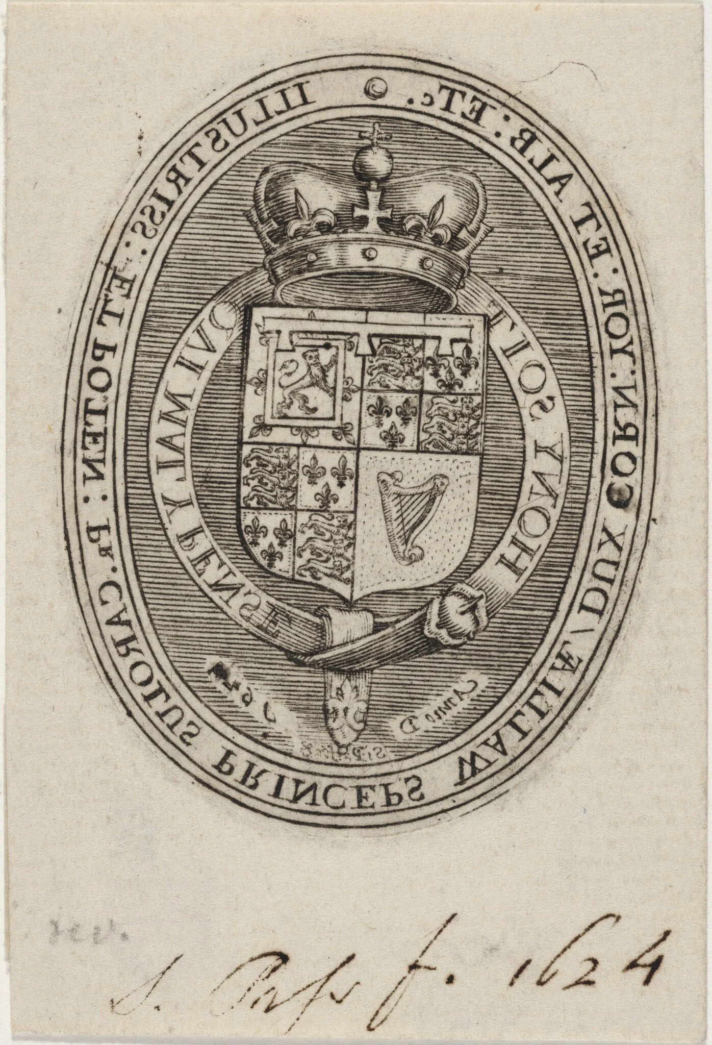 Shield of Charles I, detail