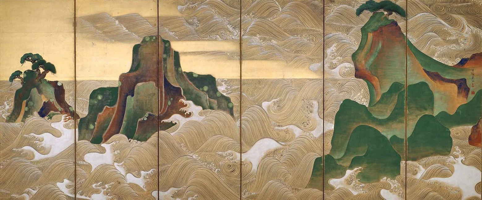 Waves at Matsushima, detail