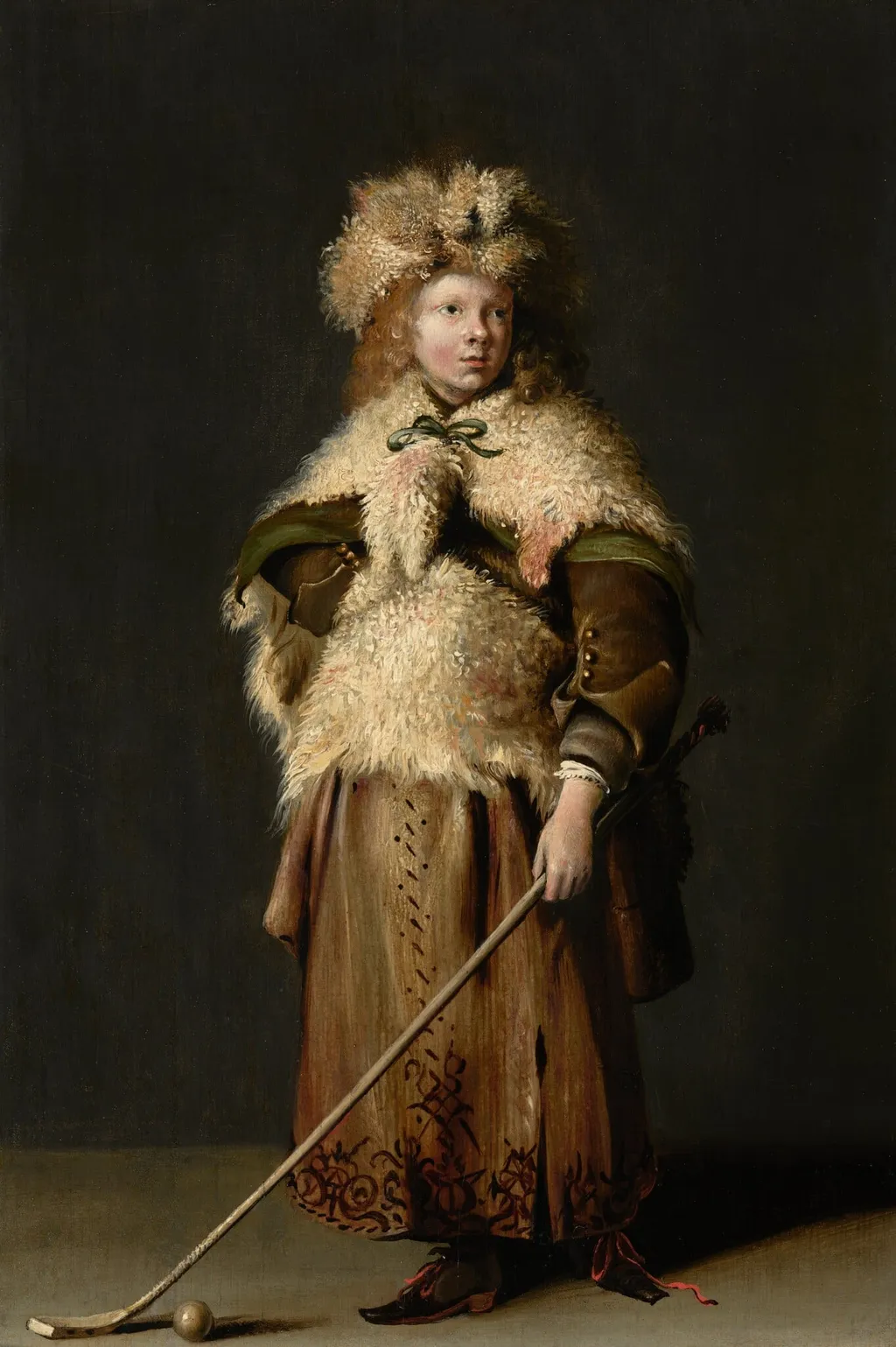 Moses ter Borch Holding a Kolf Stick, by Gesina ter Borch, oil, 1655