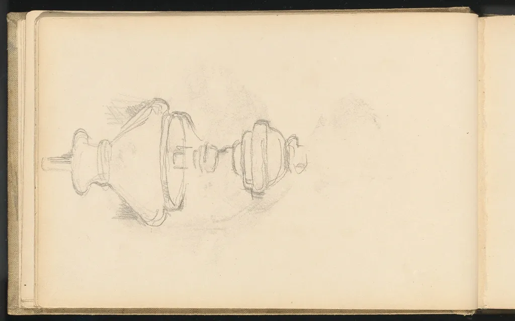 Kerosene Lamp, by Paul Cézanne, graphite, 1880