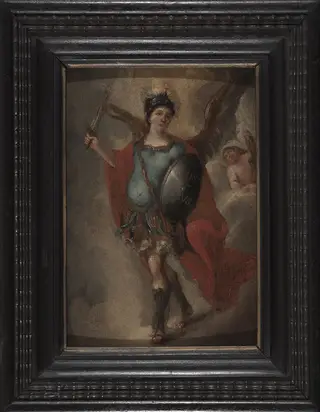 Saint Michael Archangel, by Łukasz Orłowski, oil, 1757