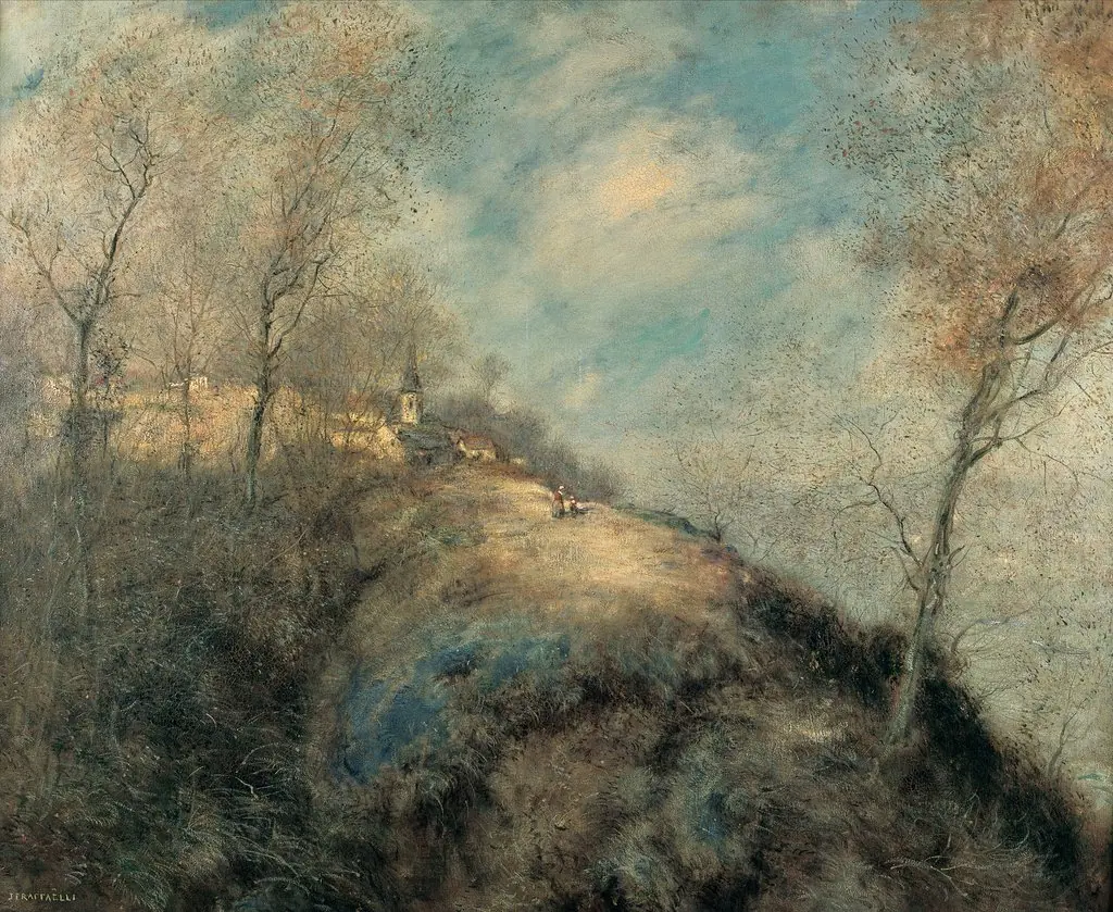 La ruta abandonada, by Jean-François Raffaëlli, oil, 1904