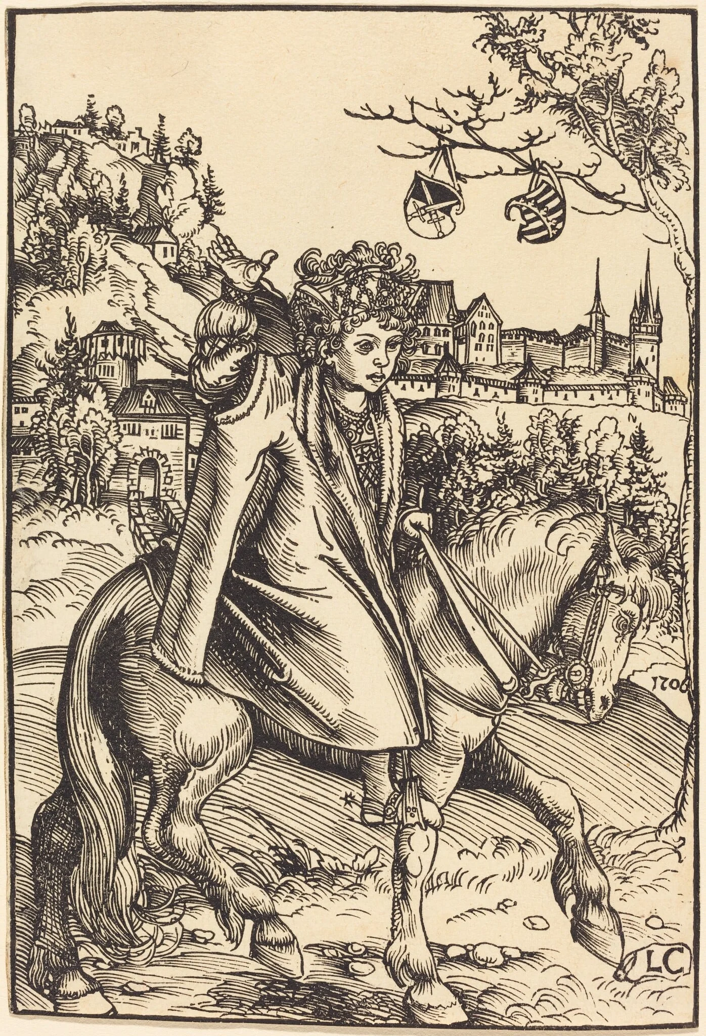 A Saxon Prince on Horseback, detail