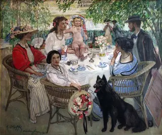 Spring, by Auguste Oleffe, oil, 1911