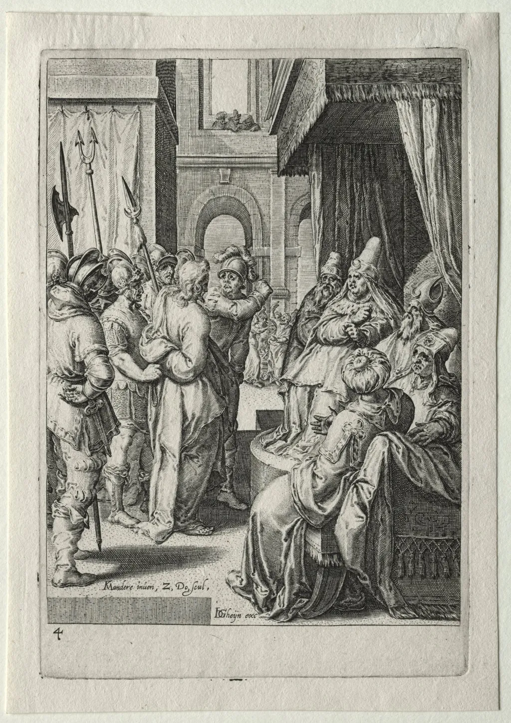 Passion Set:  Christ before Herod, by Zacharias Dolendo, 1597