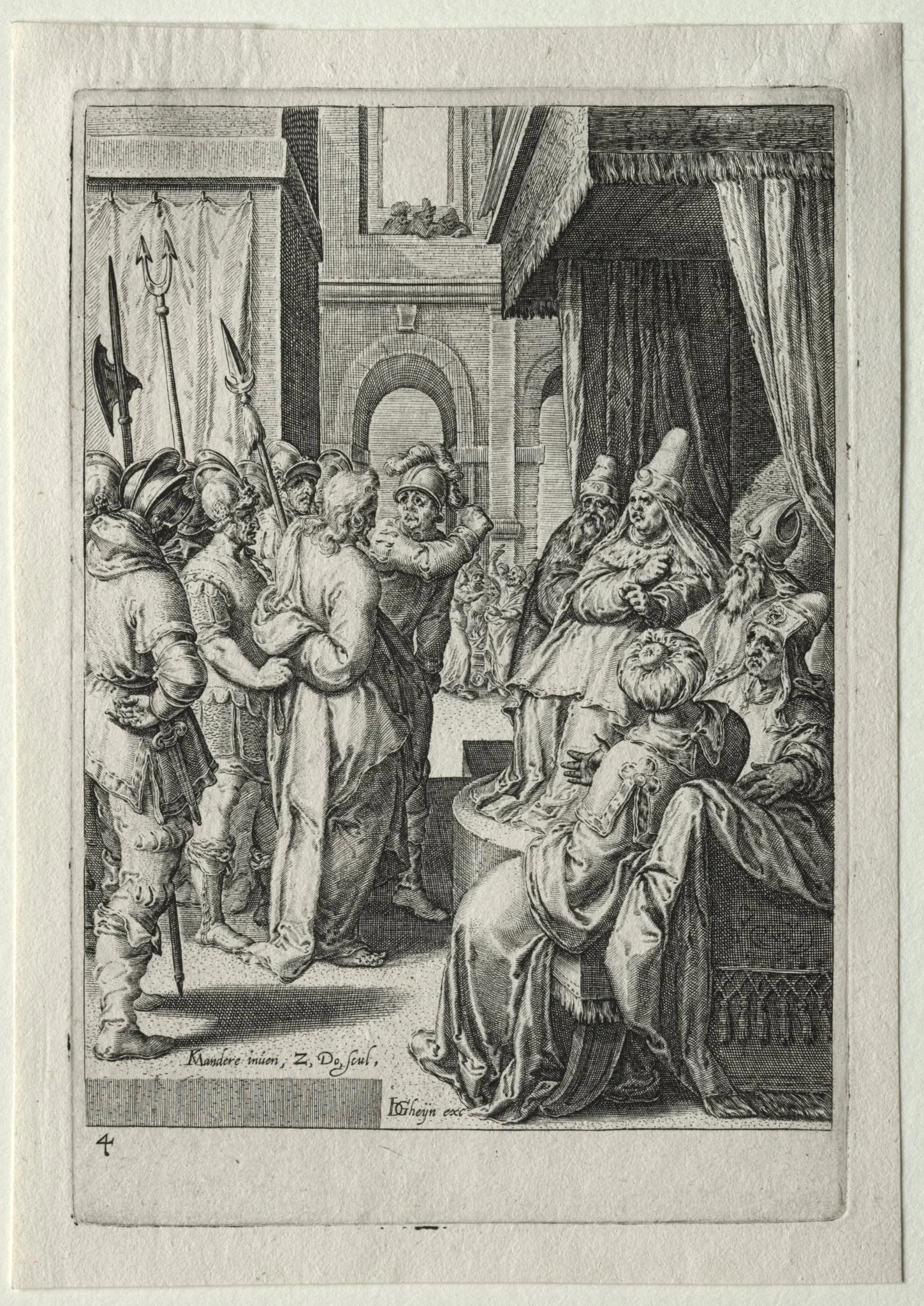 Passion Set: Christ before Herod, detail