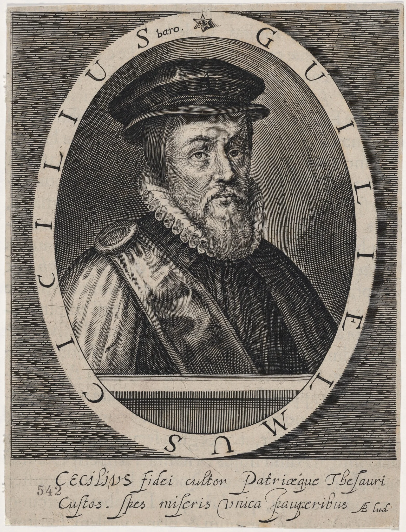 William Cecil, First Baron Burghley, detail