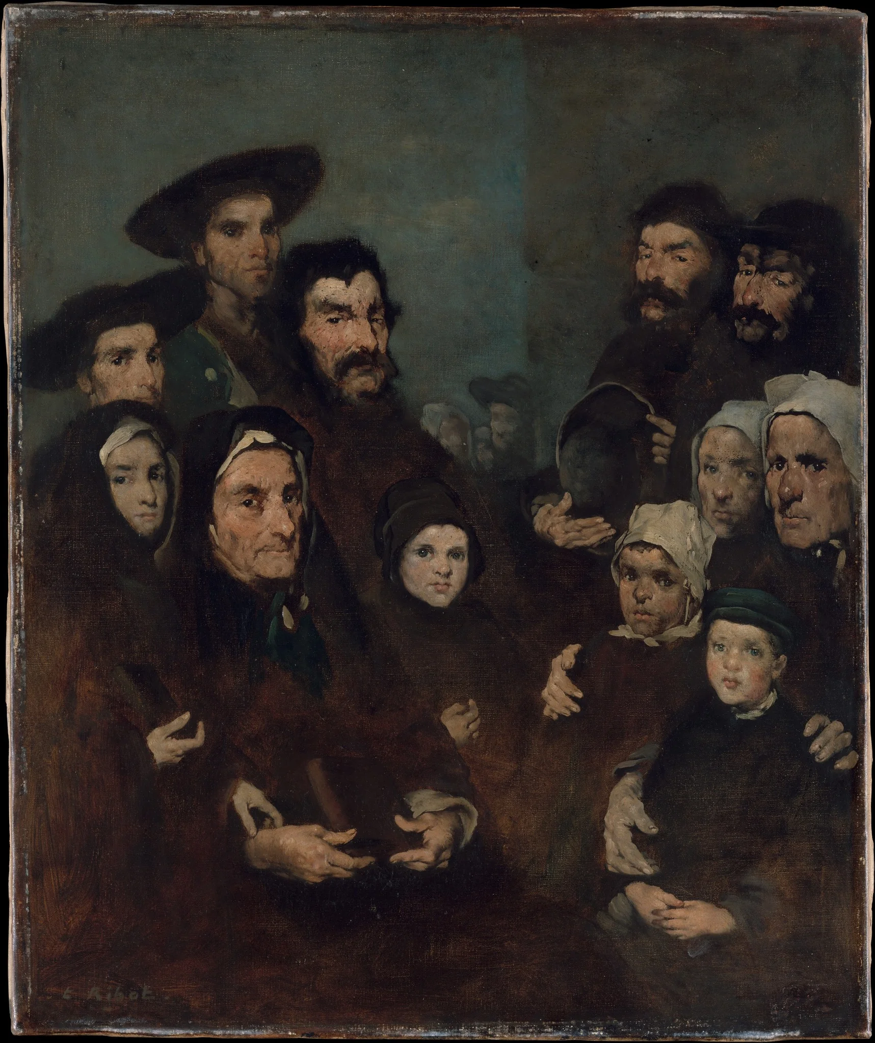 Breton Fishermen and Their Families, detail