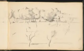 Landscape with Trees, by Paul Cézanne, graphite, 1896