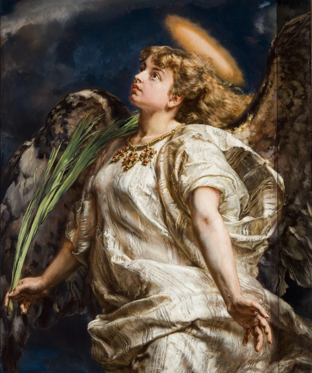 Pieśń – Studium do obrazu „Joanna d’Arc”, by Jan Matejko, oil