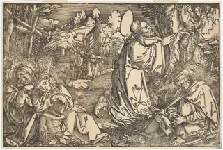 Christ on the Mount of Olives, by Weiditz, II, Hans, ink, 1522