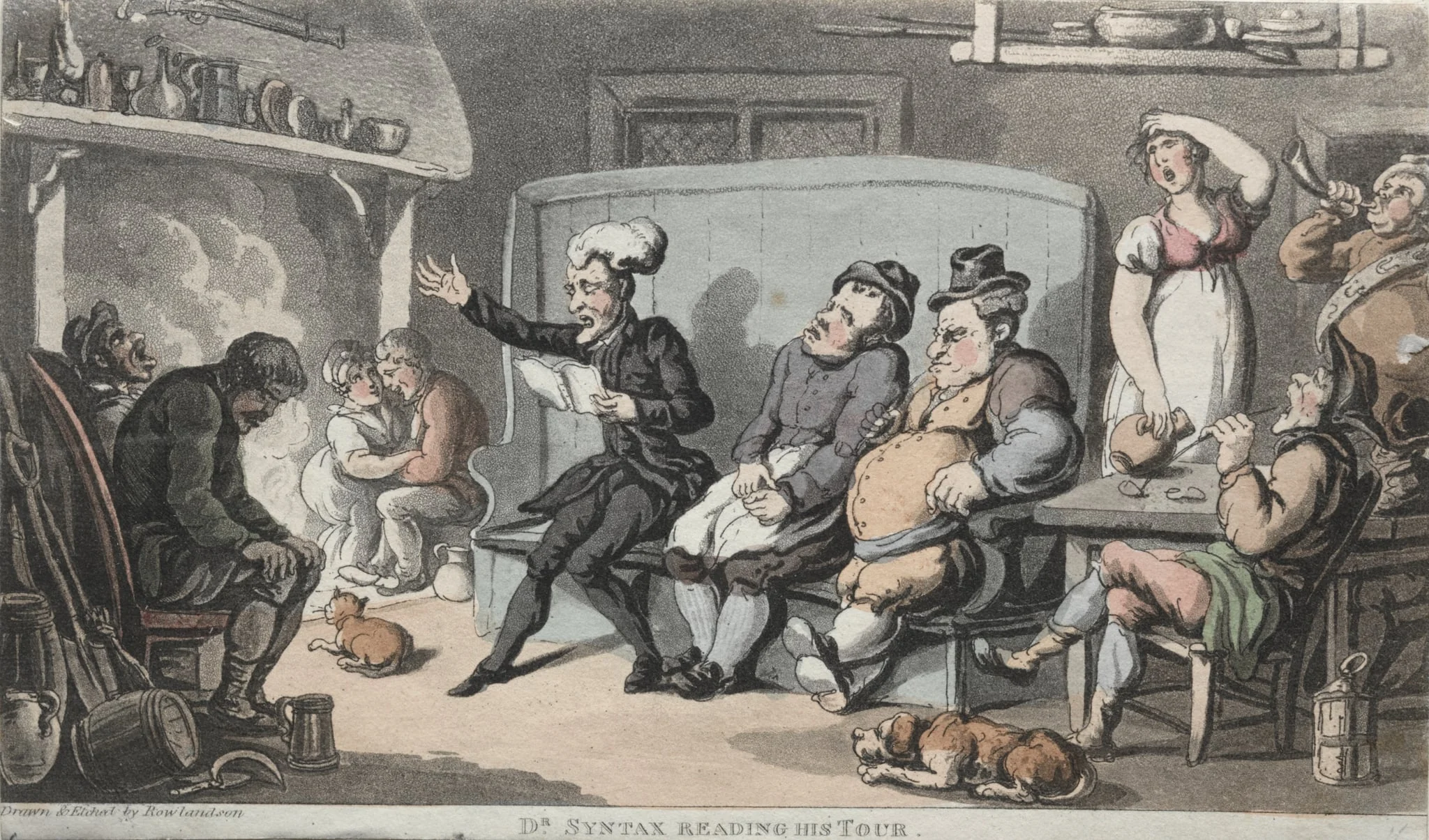 The Rev. Dr. Syntax Reading his Tour, detail