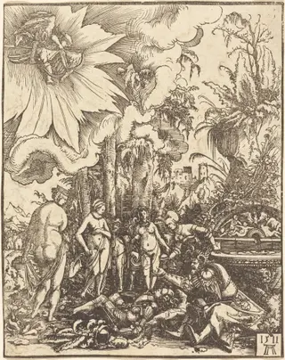 The Judgment of Paris, by Albrecht Altdorfer, ink, 1511