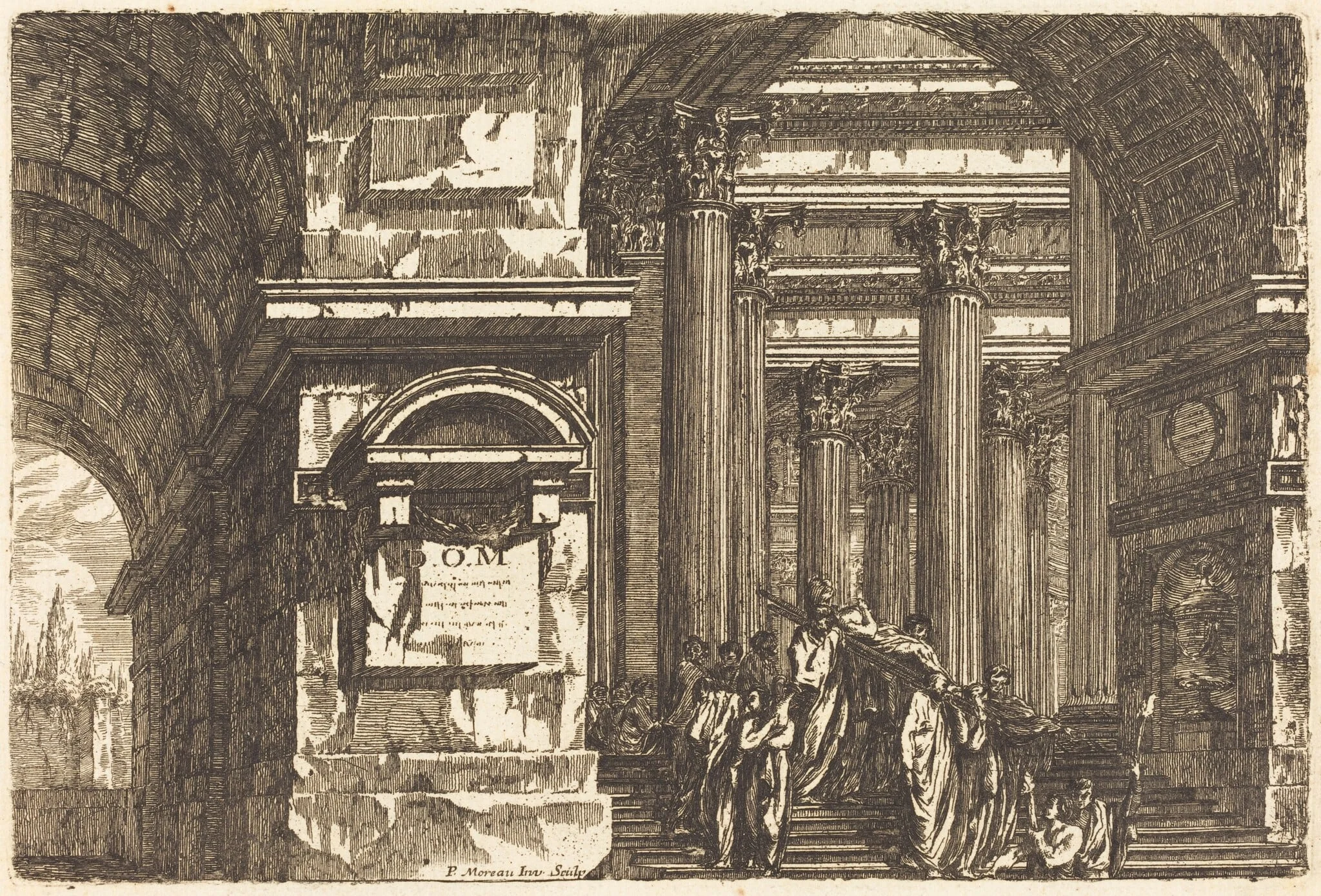 The Entrance of a Temple, detail