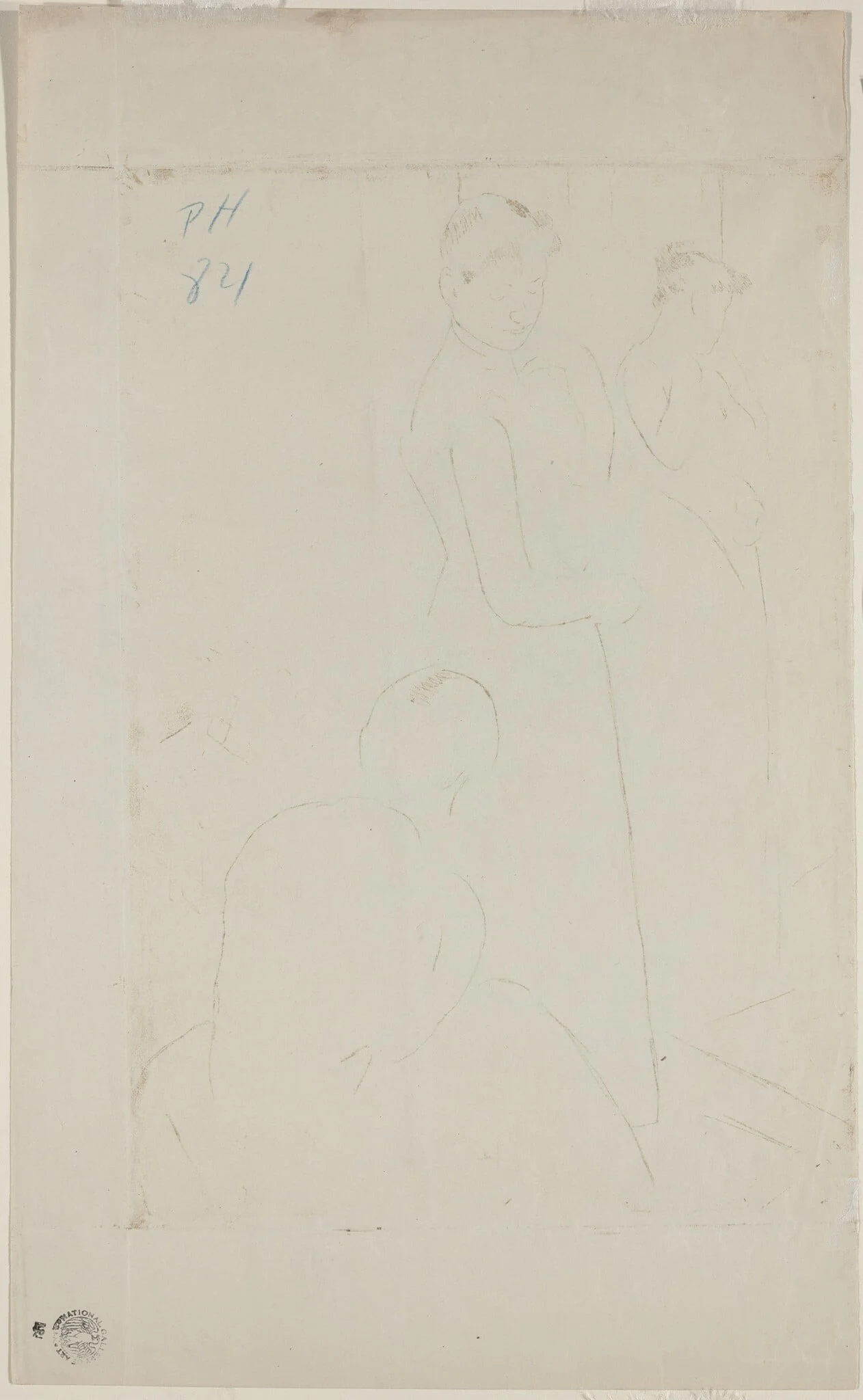 The Fitting [verso], detail