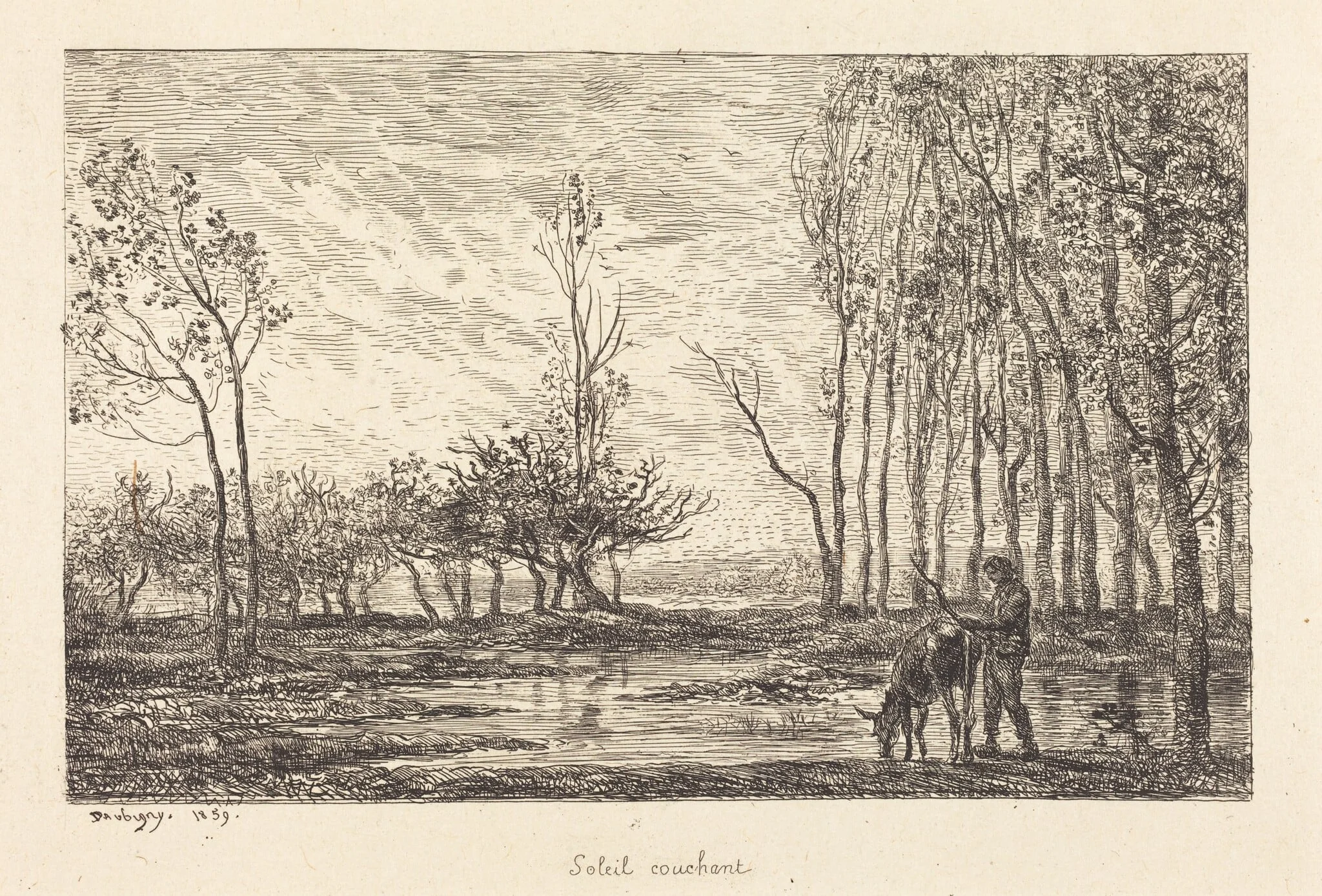 Sunset (Soleil couchant), detail