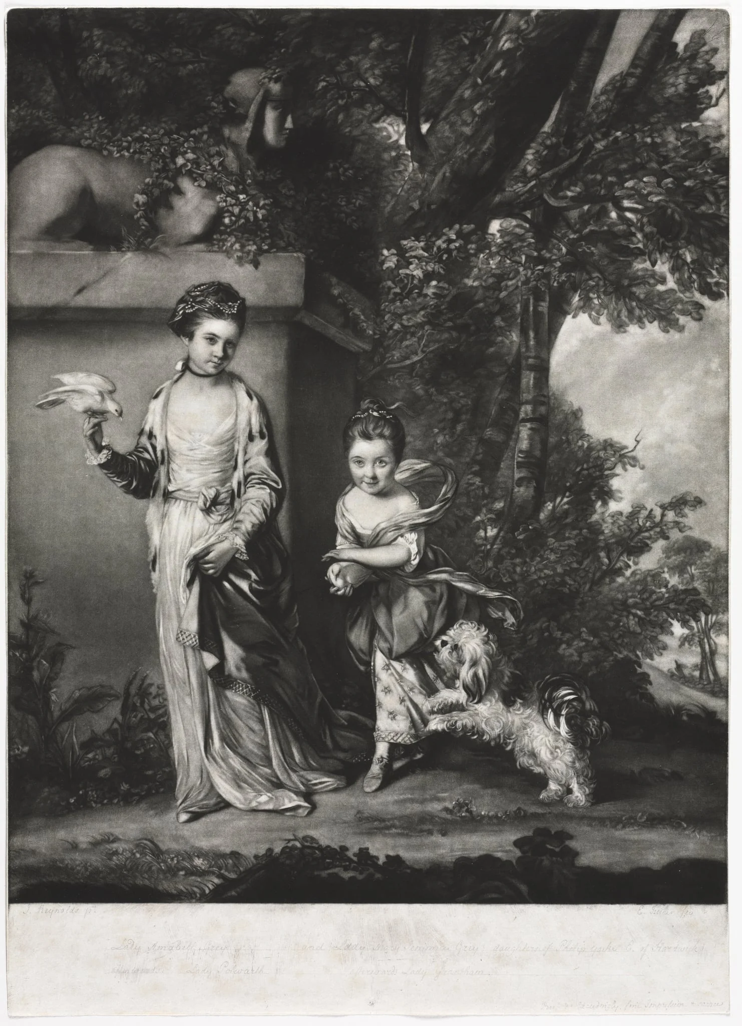 The Ladies Amabel and Mary Jemima Yorke, detail